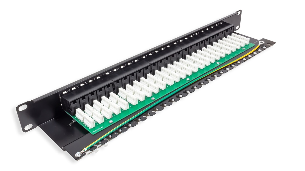 50 Port Voice Patch Panel - 1U - 19&quot; - Loaded