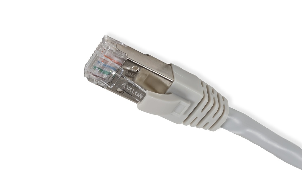 Cat.6A 10G STP 26 AWG PVC Patch Cord 1 mtr Grey Colour