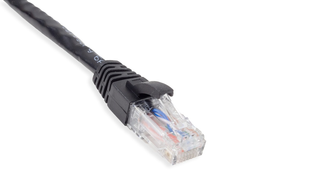 Cat.6A 10G UTP 26 AWG PVC Patch Cord 1 mtr Black Colour 