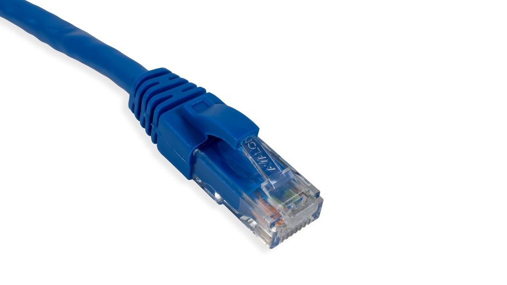 Cat.6A 10G UTP 26 AWG PVC Patch Cord 0.5 mtr Blue Colour 