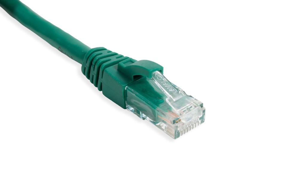 Cat.6A 10G UTP 26 AWG PVC Patch Cord 1 mtr Green Colour