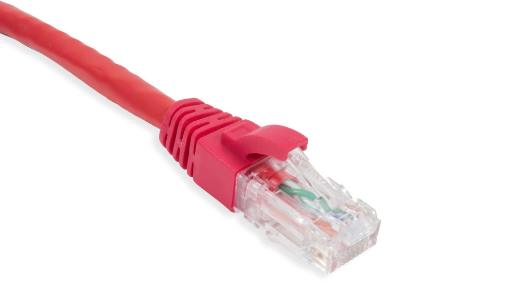 Cat.6A 10G UTP 26 AWG PVC Patch Cord 1 mtr Red Colour