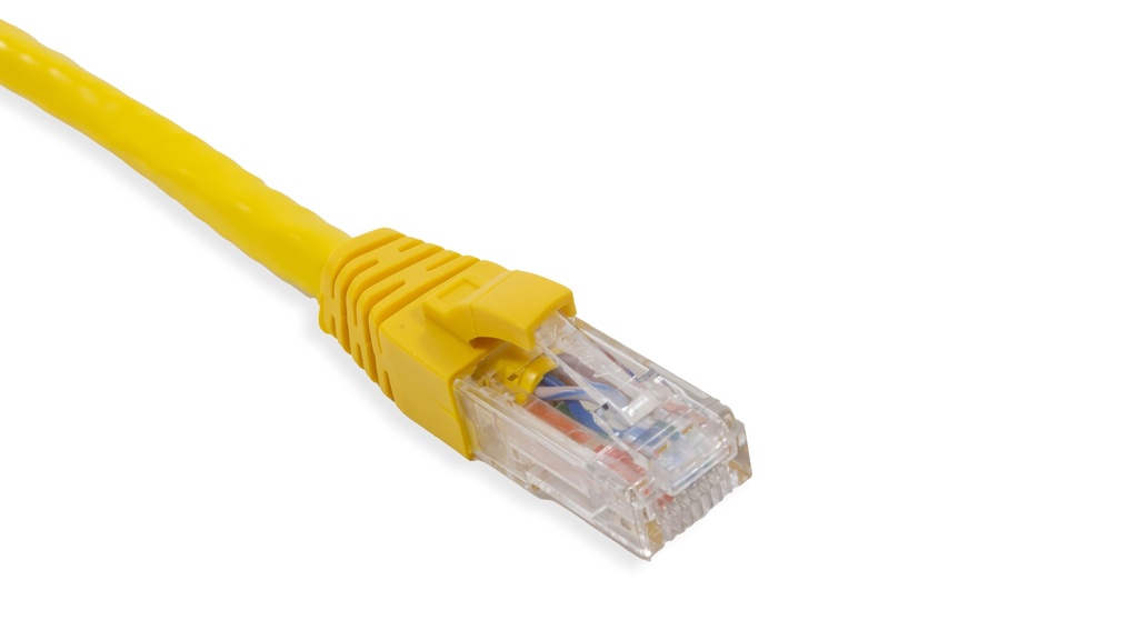 Cat.6A 10G UTP 26 AWG PVC Patch Cord 2 mtr Yellow Colour
