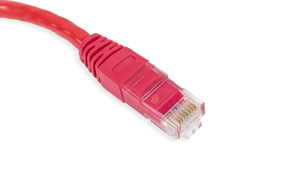 Cat.6 UTP 24 AWG PVC Patch Cord 0.3 mtr Red Colour