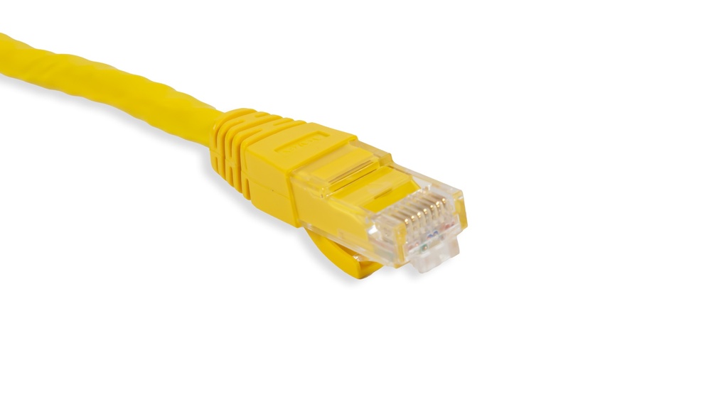 Cat.6 UTP 24 AWG PVC Patch Cord 0.3 mtr Yellow Colour