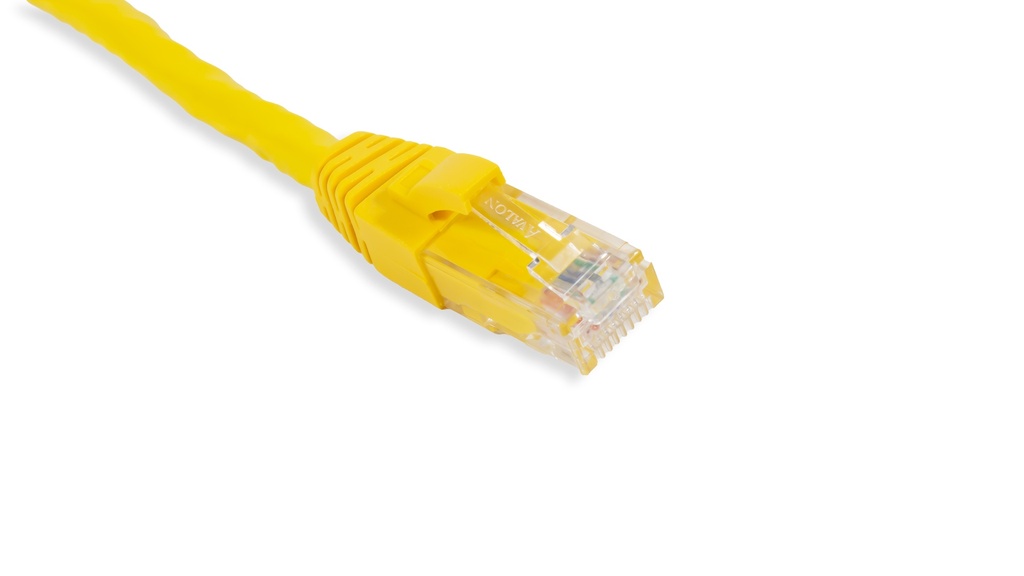 Cat.6 UTP 24 AWG PVC Patch Cord 1 mtr Yellow Colour