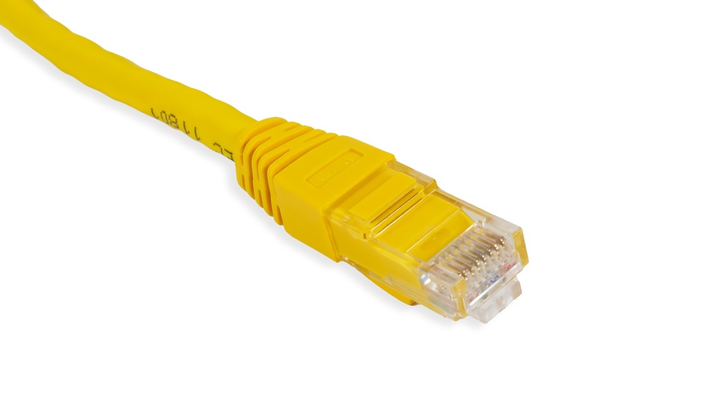 Cat.6 UTP 24 AWG PVC Patch Cord 2 mtr Yellow Colour