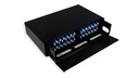 19&quot; 2U 48 Port Indoor Fiber Patch Panel / Distribution Box Supports LC Duplex / SC Simplex Adapters (Unloaded)