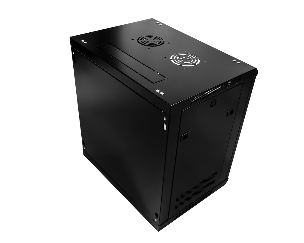 12U x 600(W) x 450(D) - Single Section Wall Mount Cabinet + Fan