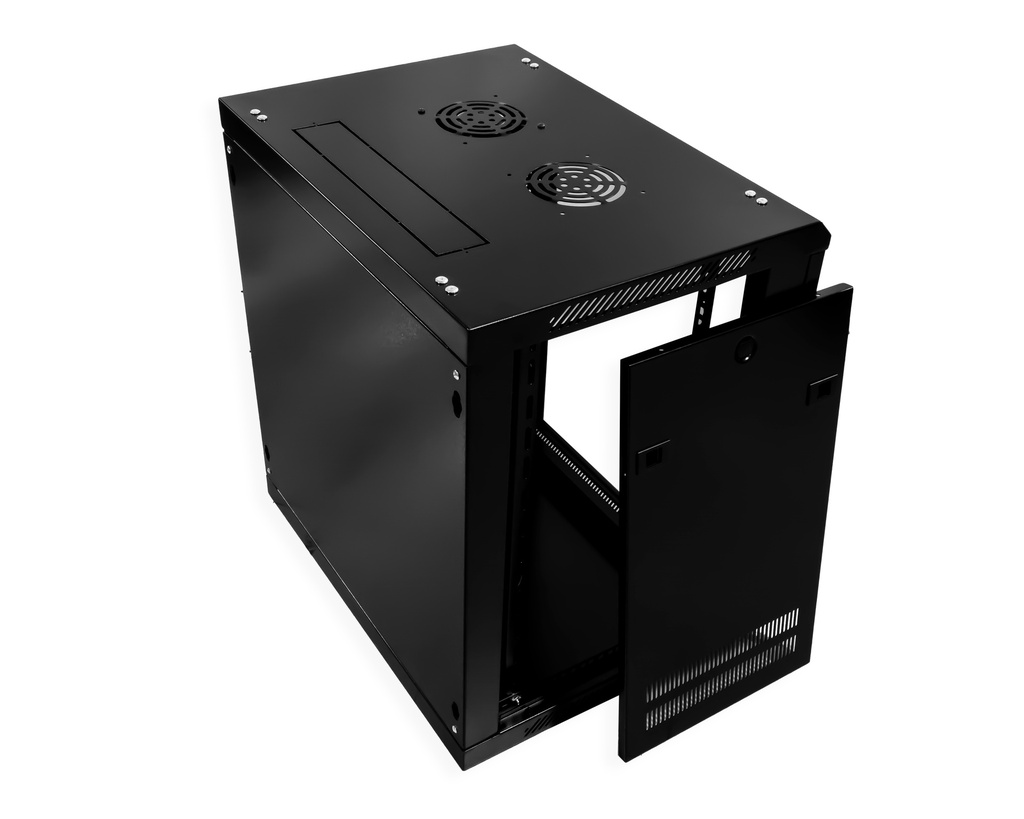 12U x 600(W) x 450(D) - Single Section Wall Mount Cabinet + Fan