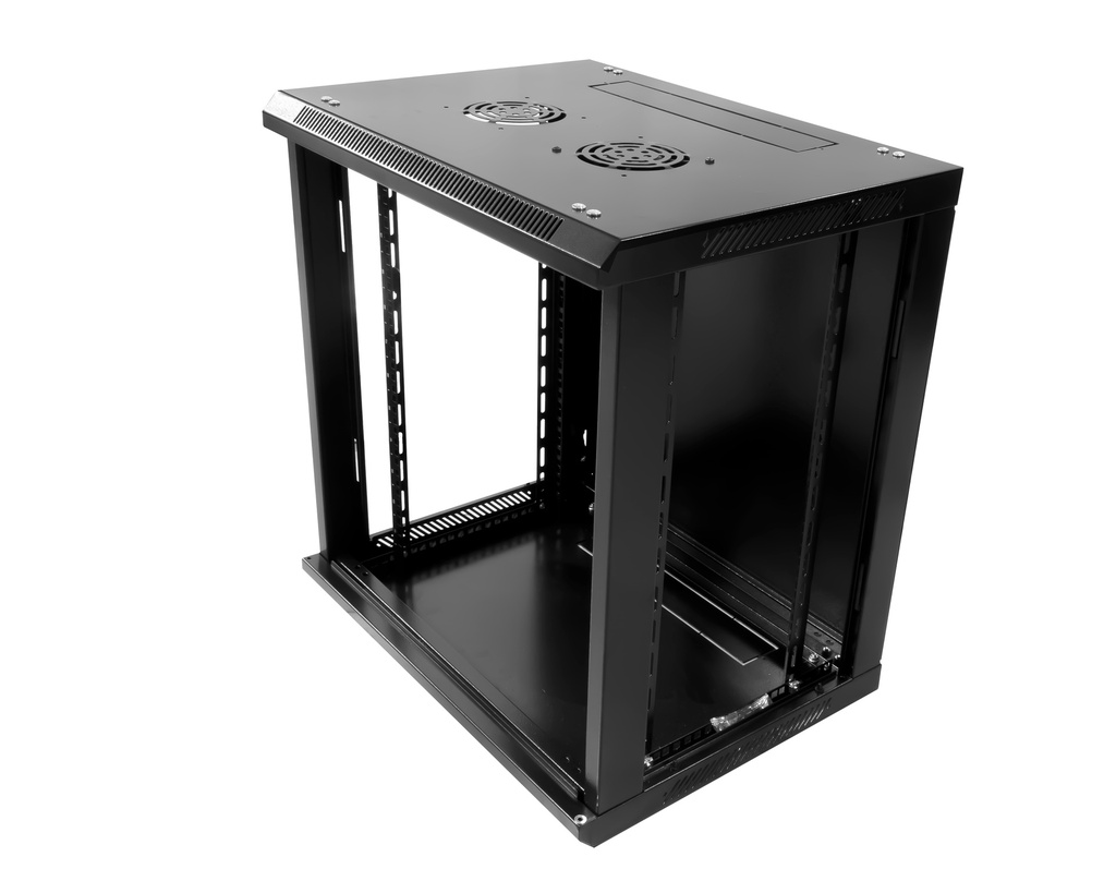 12U x 600(W) x 450(D) - Single Section Wall Mount Cabinet + Fan