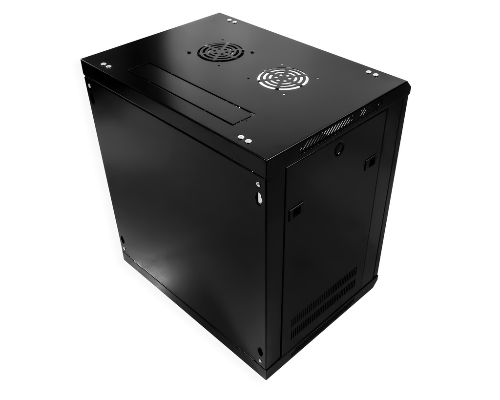 9U x 600(W) x 450(D) - Single Section Wall Mount Cabinet + Fan | Avalon ...