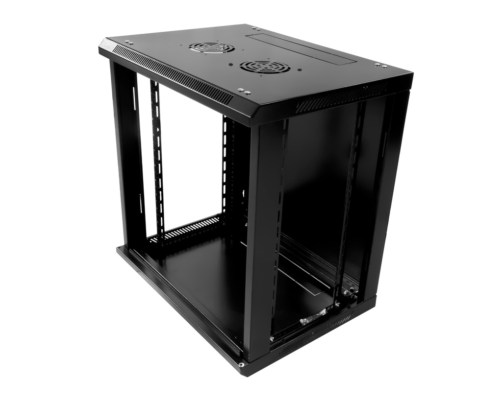 9U x 600(W) x 450(D) - Single Section Wall Mount Cabinet + Fan | Avalon ...