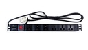 6 Way Horizontal PDU with 6 x Universal Sockets, 13A with 2 Mtr UK Type Power Plug