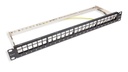 Cat.6A 24 Port Shielded Patch Panel - 1U - 19&quot; - Loaded