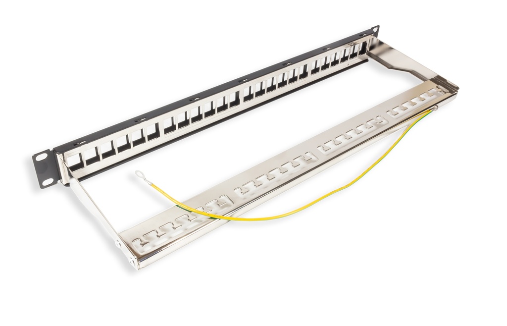 Cat.6A 24 Port Shielded Patch Panel - 1U - 19&quot; - Loaded