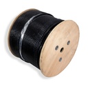 Cat.6A S/FTP 23 AWG Outdoor Cable Double Jacket Solid PE 305m Roll Black Colour