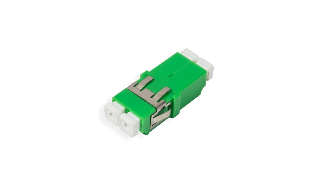 Fiber Adapter LC Duplex Single-Mode (APC) - Flangeless