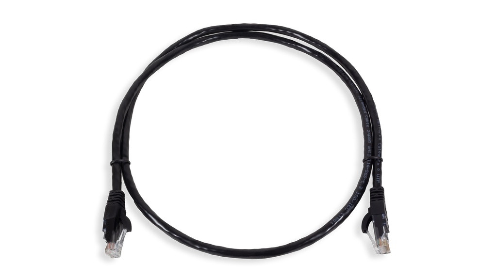 Cat.6 UTP 24 AWG PVC Patch Cord 1 mtr Black Colour