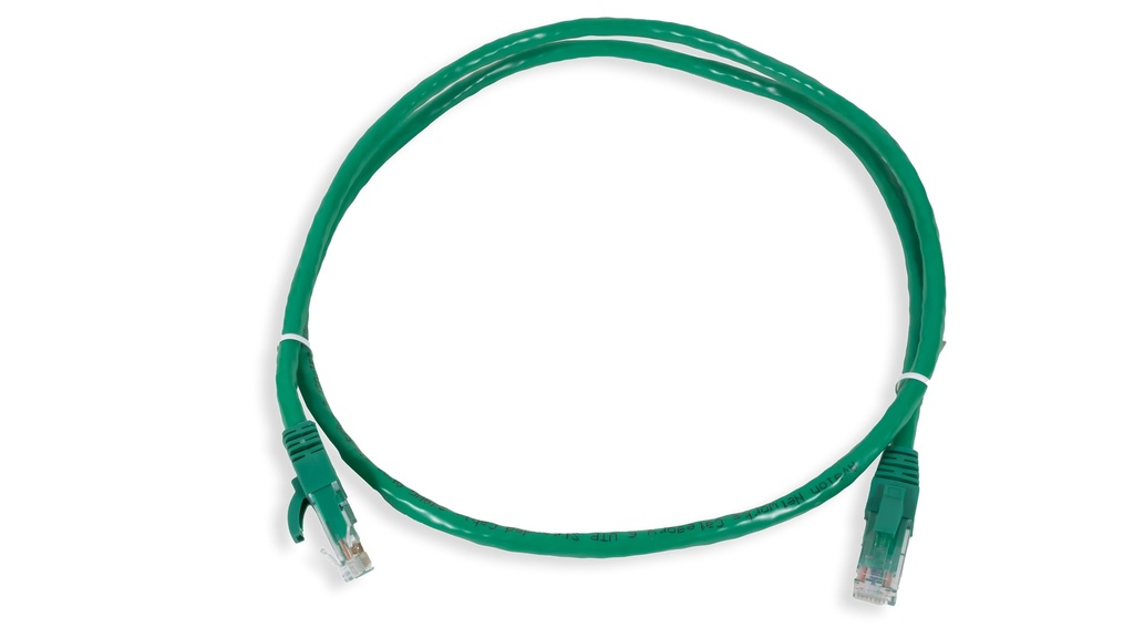 Cat.6 UTP 24 AWG PVC Patch Cord 1 mtr Green Colour