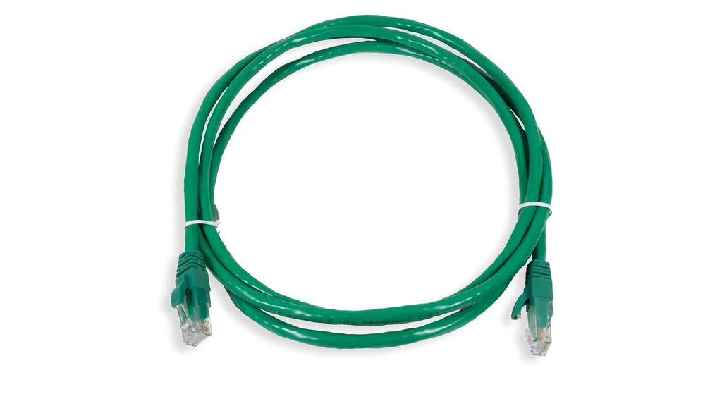 Cat.6 UTP 24 AWG PVC Patch Cord 2 mtr Green Colour