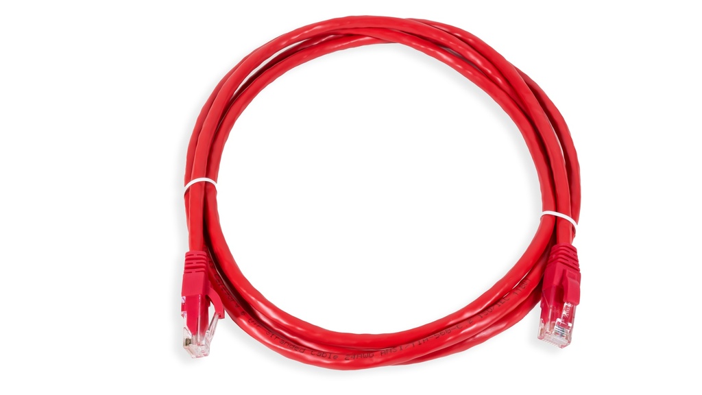 Cat.6 UTP 24 AWG PVC Patch Cord 2 mtr Red Colour