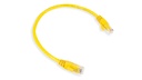 Cat.6 UTP 24 AWG PVC Patch Cord 0.3 mtr Yellow Colour