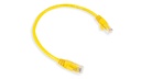 Cat.6 UTP 24 AWG PVC Patch Cord 0.3 mtr Yellow Colour