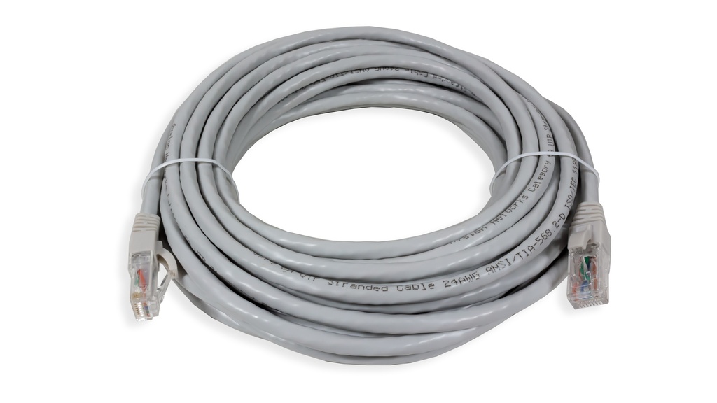 Cat.6A 10G UTP 24 AWG PVC Patch Cord 10 mtr Grey Colour