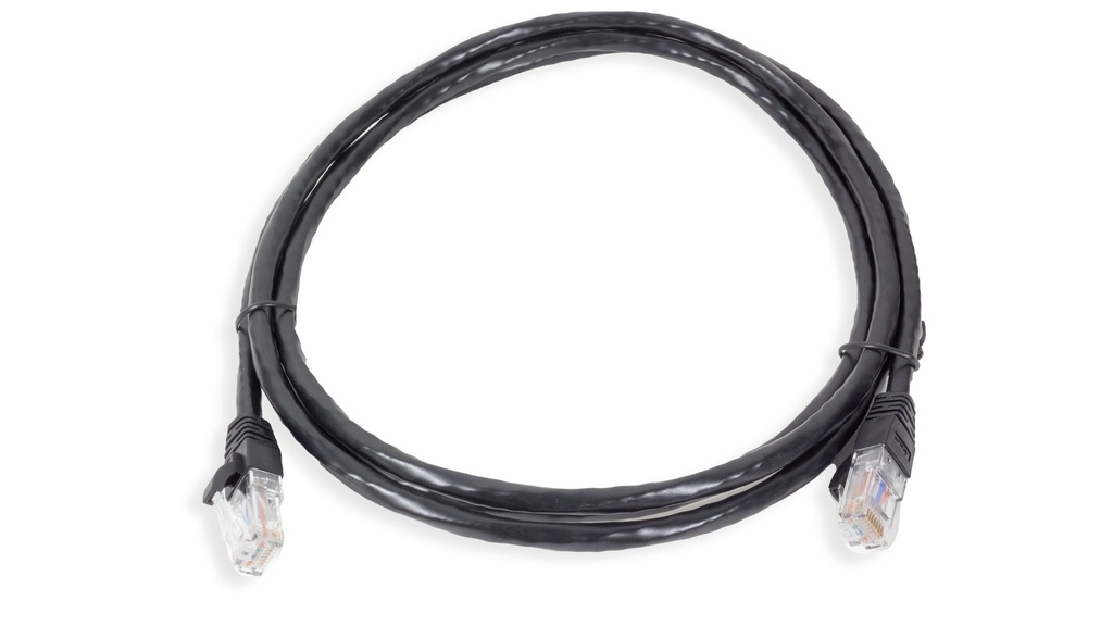 Cat.6A 10G UTP 24 AWG PVC Patch Cord 2 mtr Black Colour