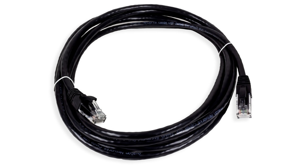 Cat.6A 10G UTP 24 AWG PVC Patch Cord 3 mtr Black Colour