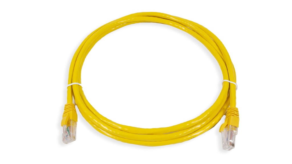Cat.6A 10G UTP 24 AWG PVC Patch Cord 2 mtr Yellow Colour