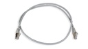 Cat.6A 10G STP 26 AWG PVC Patch Cord 1 mtr Grey Colour