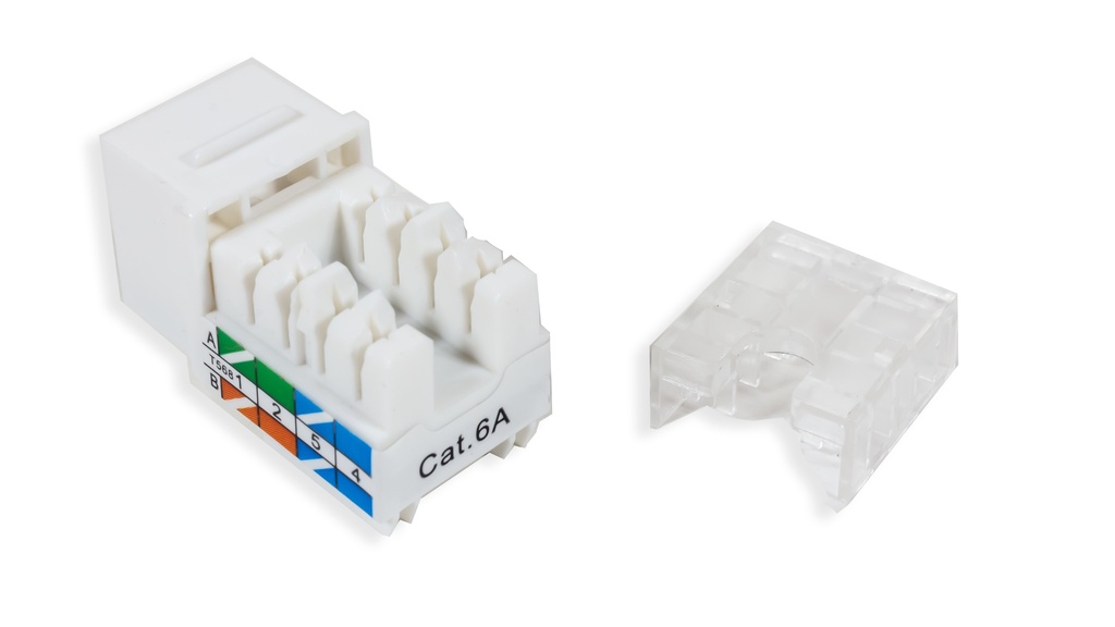 Cat.6A UTP 90˚ Keystone Jack (50µ Gold Plating)