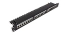 Cat.6 24 Port Shielded Patch Panel - 1U - 19&quot; - Loaded