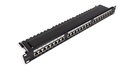 Cat.6 24 Port Shielded Patch Panel - 1U - 19" - Loaded