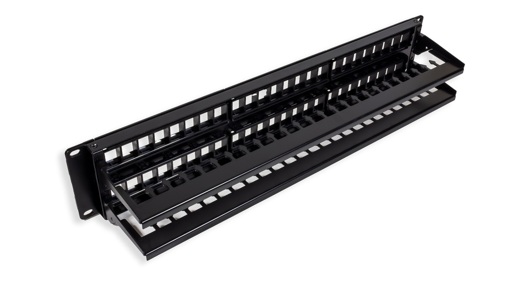 Cat.6A 48 Port Unshielded Patch Panel - 2U - 19" -  Blank