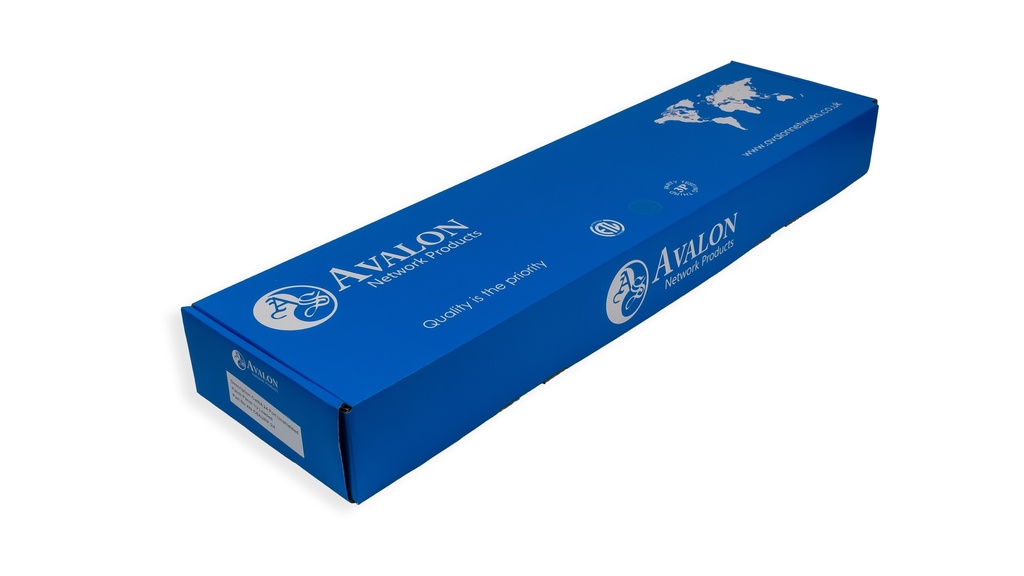 Cat.6A 24 Port Unshielded Patch Panel - 1U - 19" - Loaded