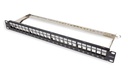 Cat.6A 24 Port Shielded Patch Panel - 1U - 19" - Loaded