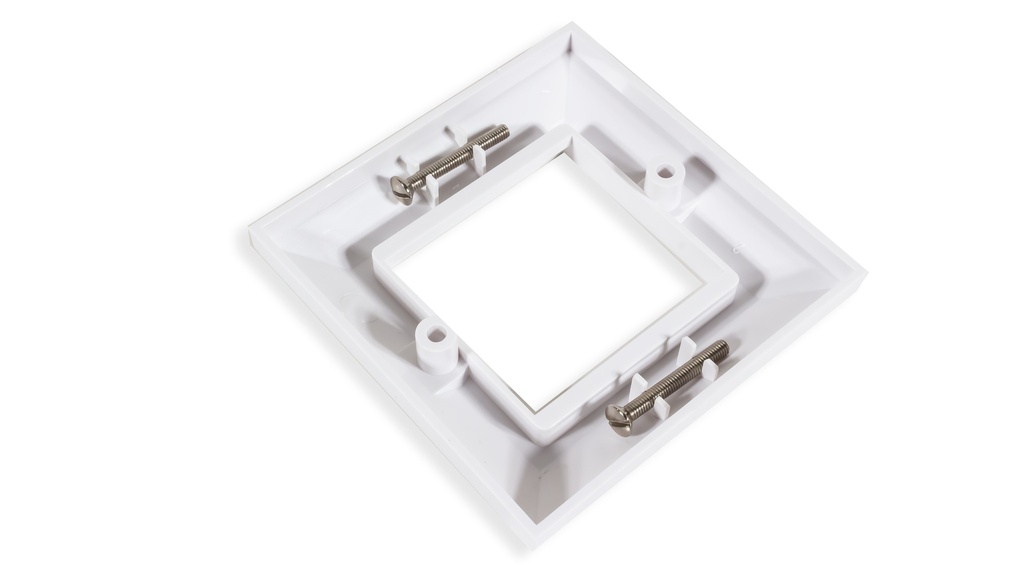 Beveled Faceplate for Two Angular RJ45 Keystone Holders