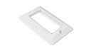 Beveled Faceplate for Four RJ45 Angular Keystone Holders