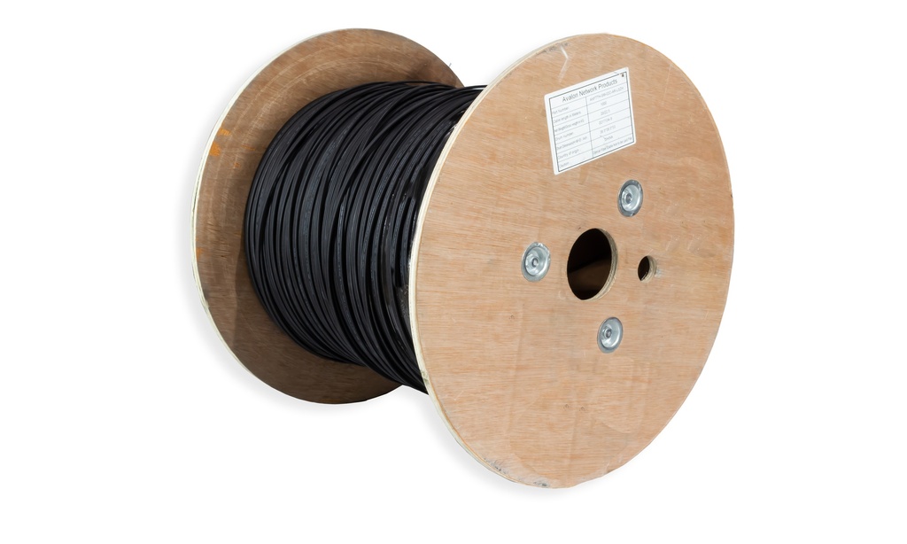 02 Core, Single-Mode, FTTH Flat Outdoor, Fiber Optic Drop Cable - G.657A1 - LSZH Sheath