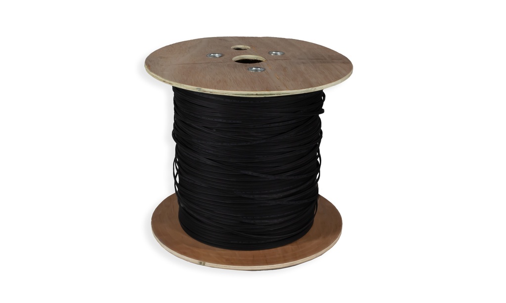 04 Core, Single-Mode, FTTH Flat Outdoor Armoured, Fiber Optic Drop Cable - G.657A1 - LSZH Sheath