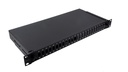 19" 1U 24 Port Modular Fiber Patch Panel with splice tray for LC Single-Mode or Multi-Mode Adaptors, 19" Rack Mount (Unloaded) - Supports LC Duplex / SC Simplex Adapters