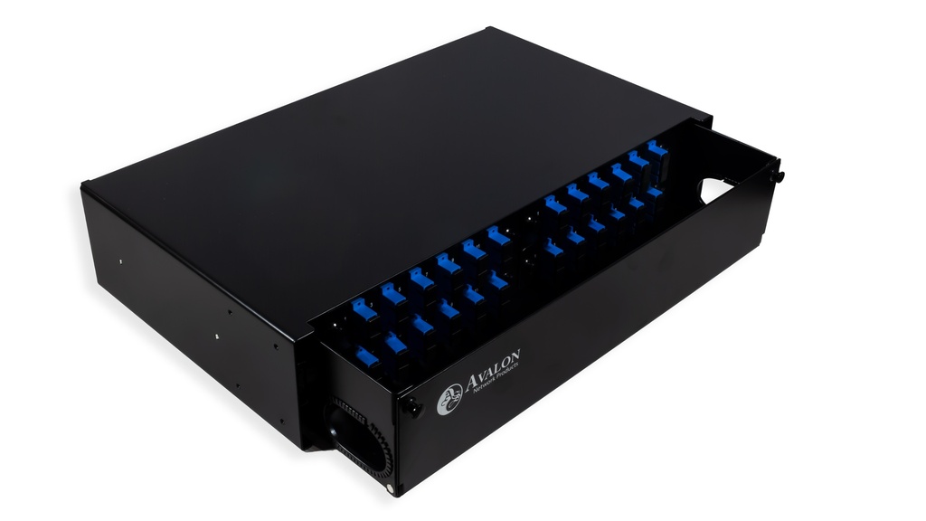 19&quot; 2U 48 Port Indoor Fiber Patch Panel / Distribution Box Supports SC Duplex Adapters (Unloaded)