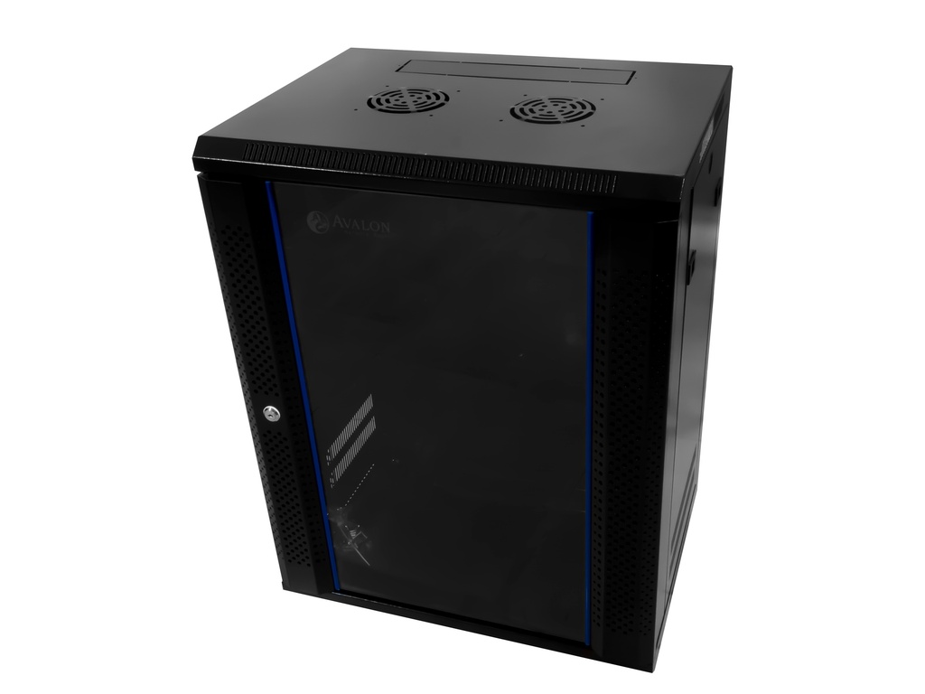 15U x 600(W) x 450(D) - Single Section Wall Mount Cabinet + Fan