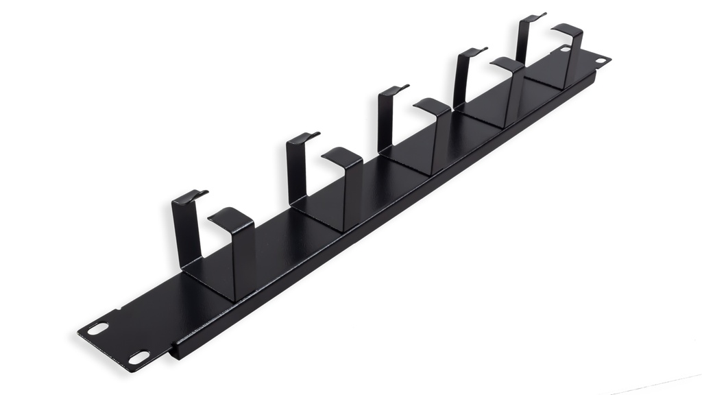 1U 19" Horizontal Cable Manager with 5 Rings