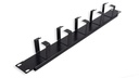 1U 19" Horizontal Cable Manager with 5 Rings