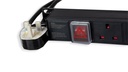 12 Way Vertical PDU with 12 x UK Sockets, Circuit Breaker (Schneider)13A and 3 Mtr UK Type Power Plug
