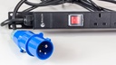 12 Way Vertical PDU with 12 x UK Sockets, Circuit Breaker (Schneider)16A and 3 Mtr IEC60309 type Power Plug